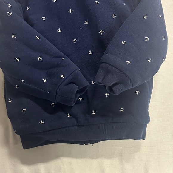 Petit Bateau Navy Insulated Hoodie with Anchor Pattern - Picture 4 of 6